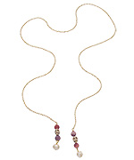 SKINNY by Jessica Elliot Mini Skull Lariat Necklace